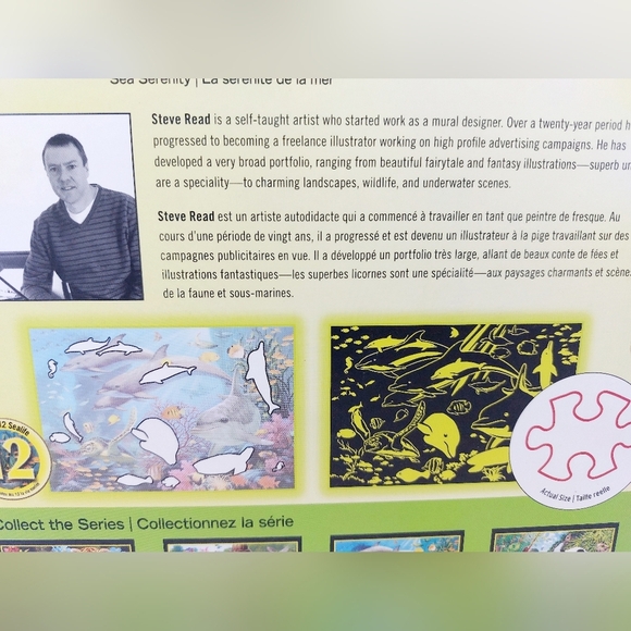 Sea Serenity Glow In The Dark Hidden Images 500 Piece Jigsaw Puzzle Dolphins - Picture 3 of 6